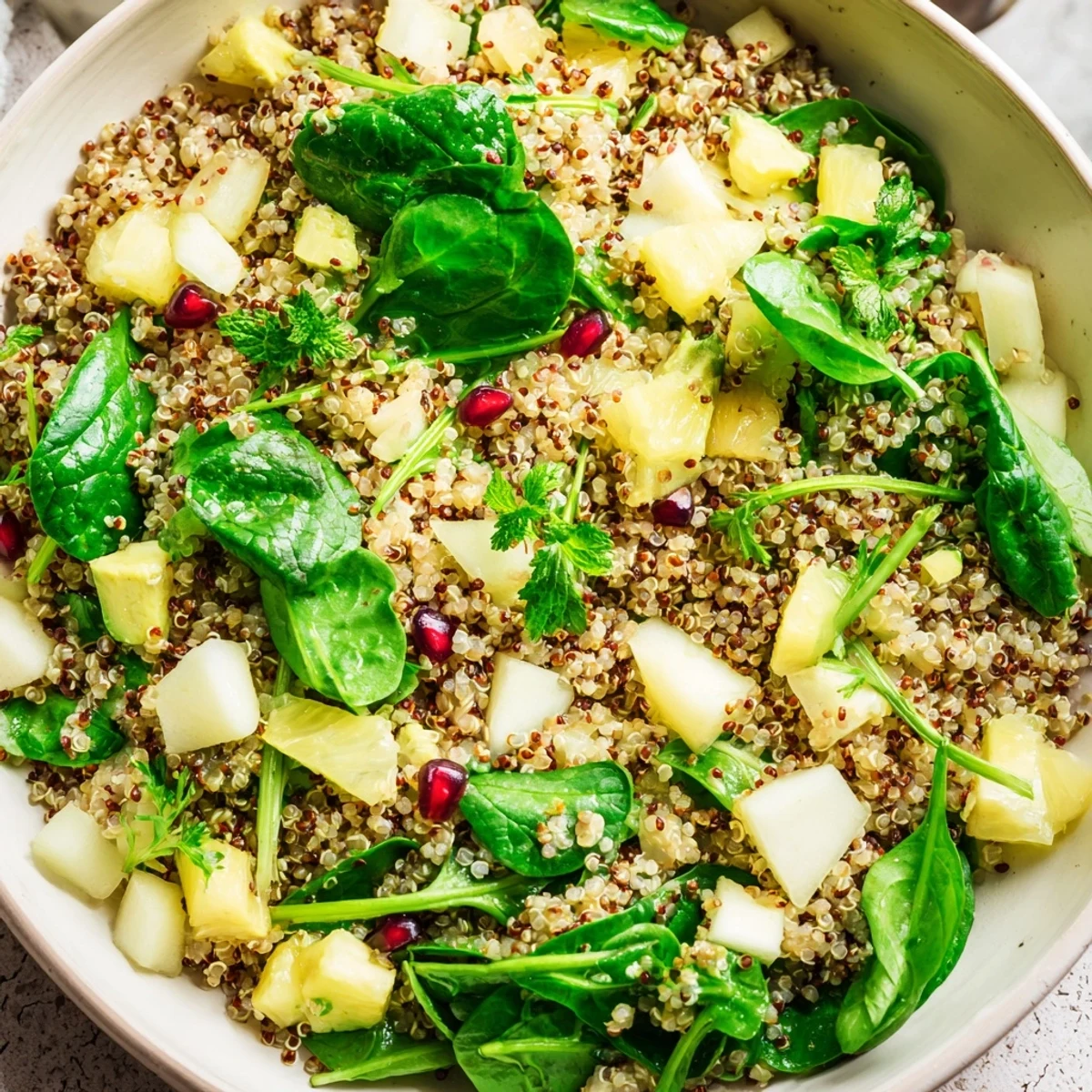 Bright and colorful: A fresh Citrus & Avocado Quinoa Bowl features segmented citrus and creamy avocado.