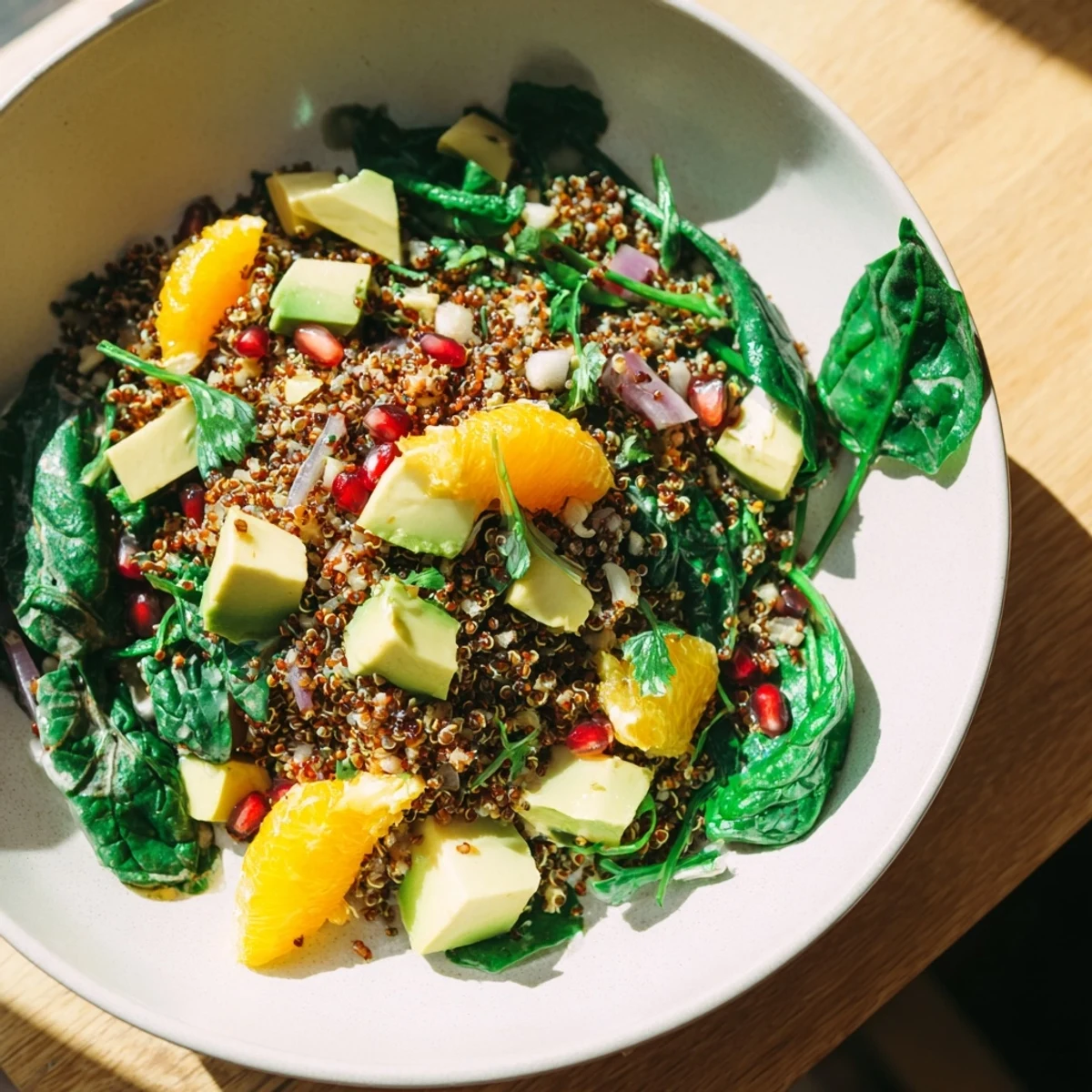 Fluffy quinoa combined with vibrant citrus makes this delicious Fresh Citrus & Avocado Quinoa Bowl ready to eat.