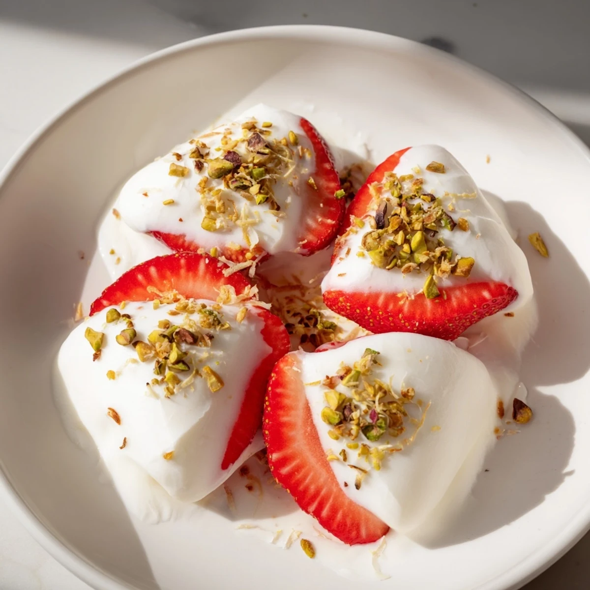 Yogurt Dipped Strawberry Halves