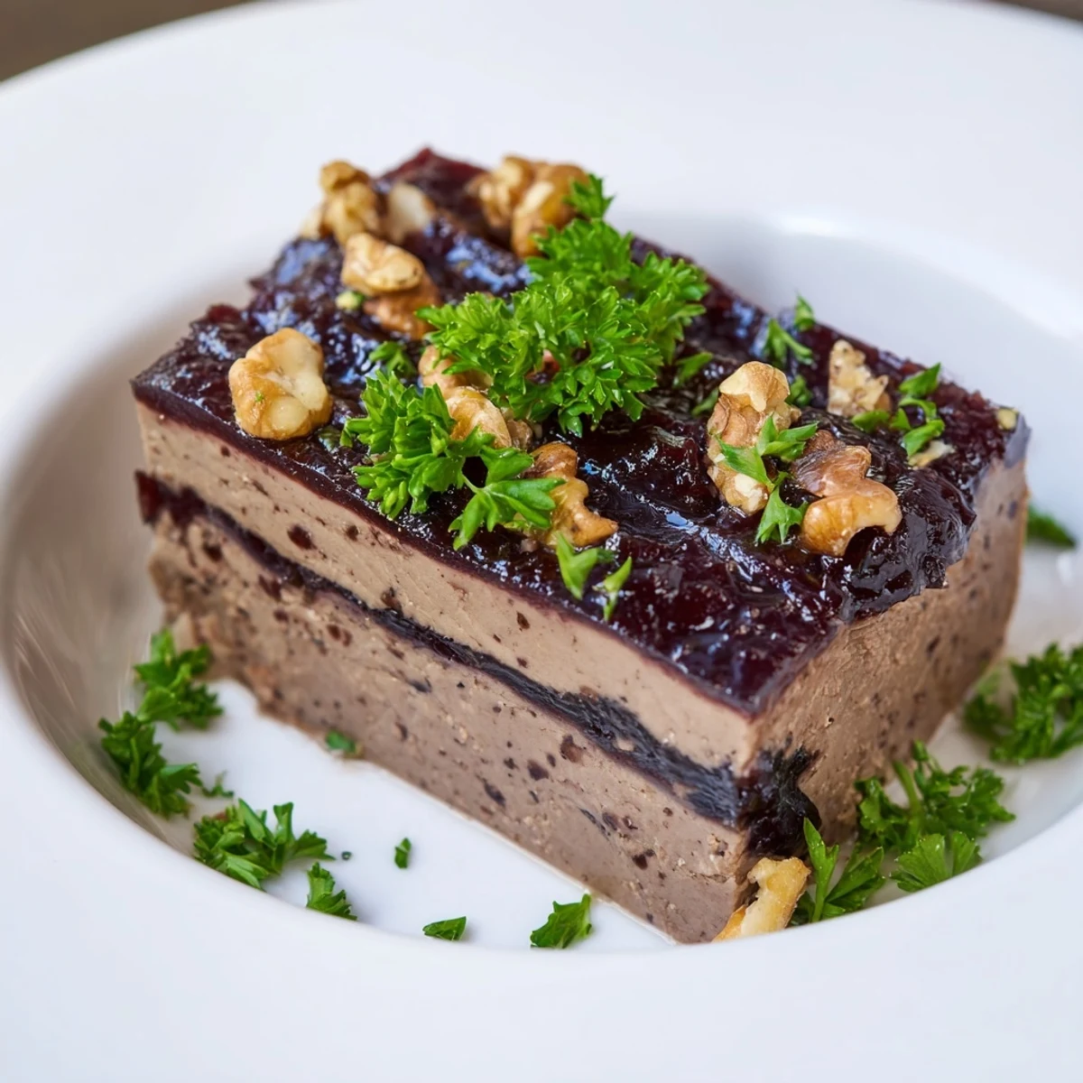 A layered presentation of The Velvet Underground, showing vibrant fig and blackcurrant jam swirls.