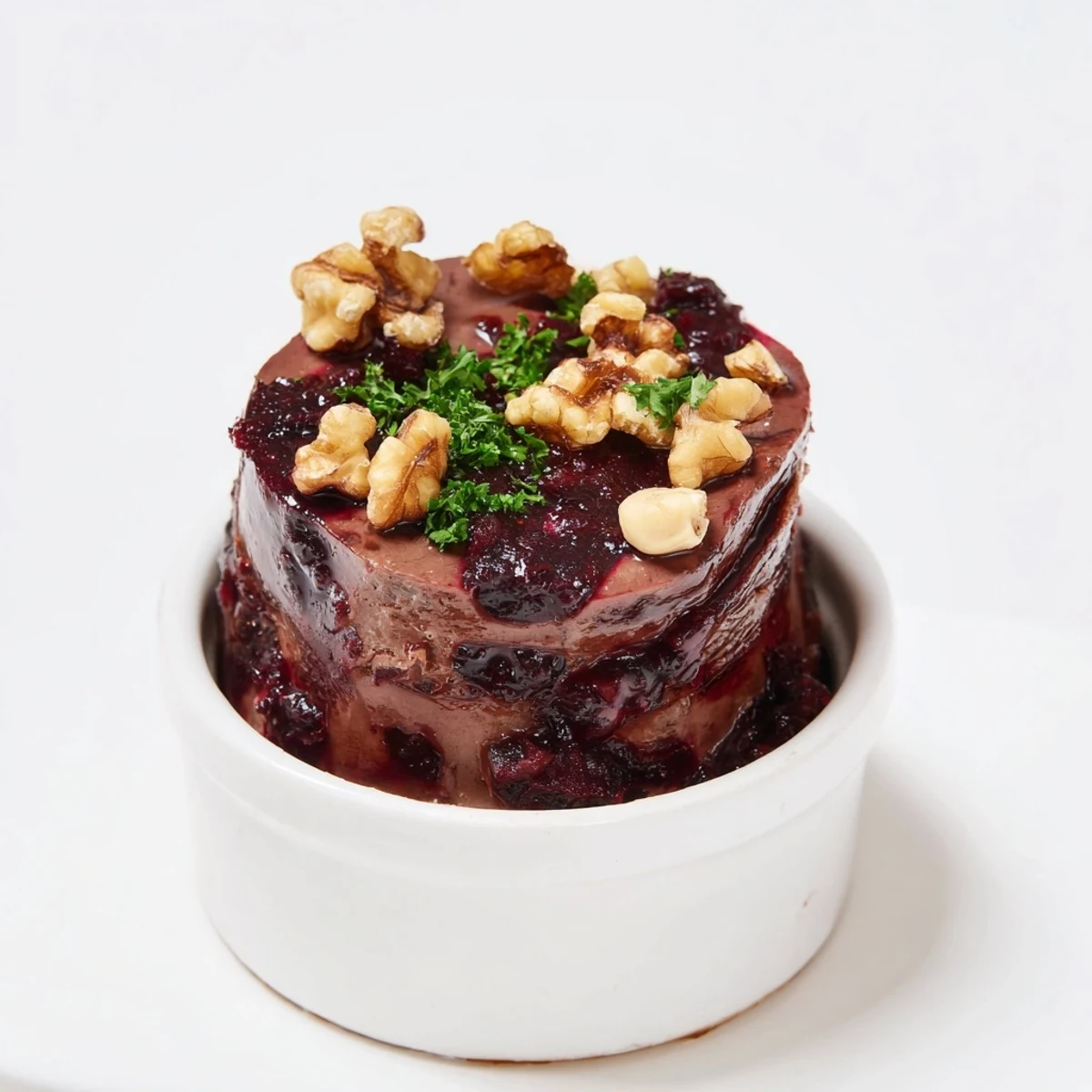 The Velvet Underground appetizer: a taste of creamy pâté, sweet jams, and crunchy nut layers.