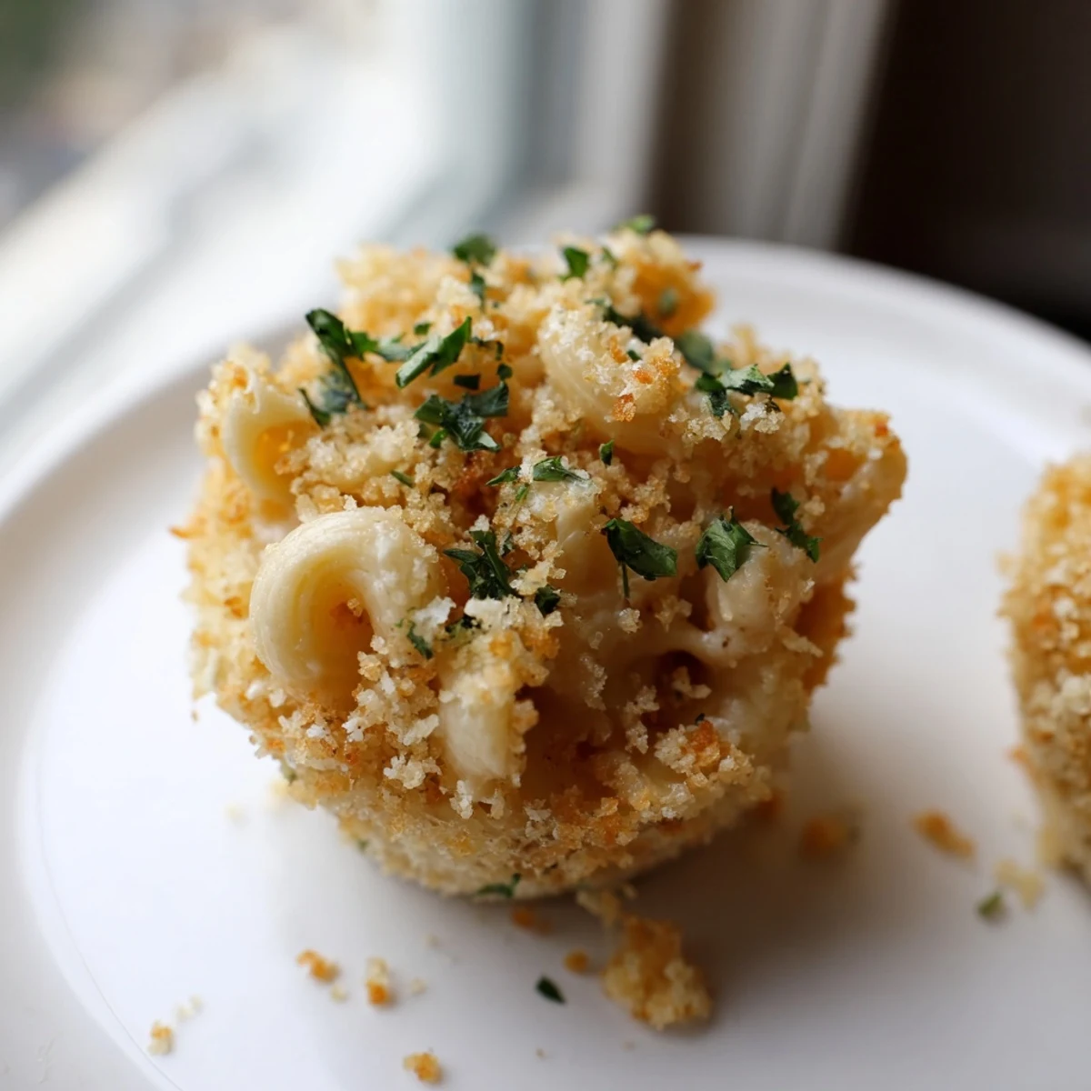 Overhead shot of mini Tinis Mac and Cheese, showcasing the golden, crispy tops and cheesy, comforting insides.