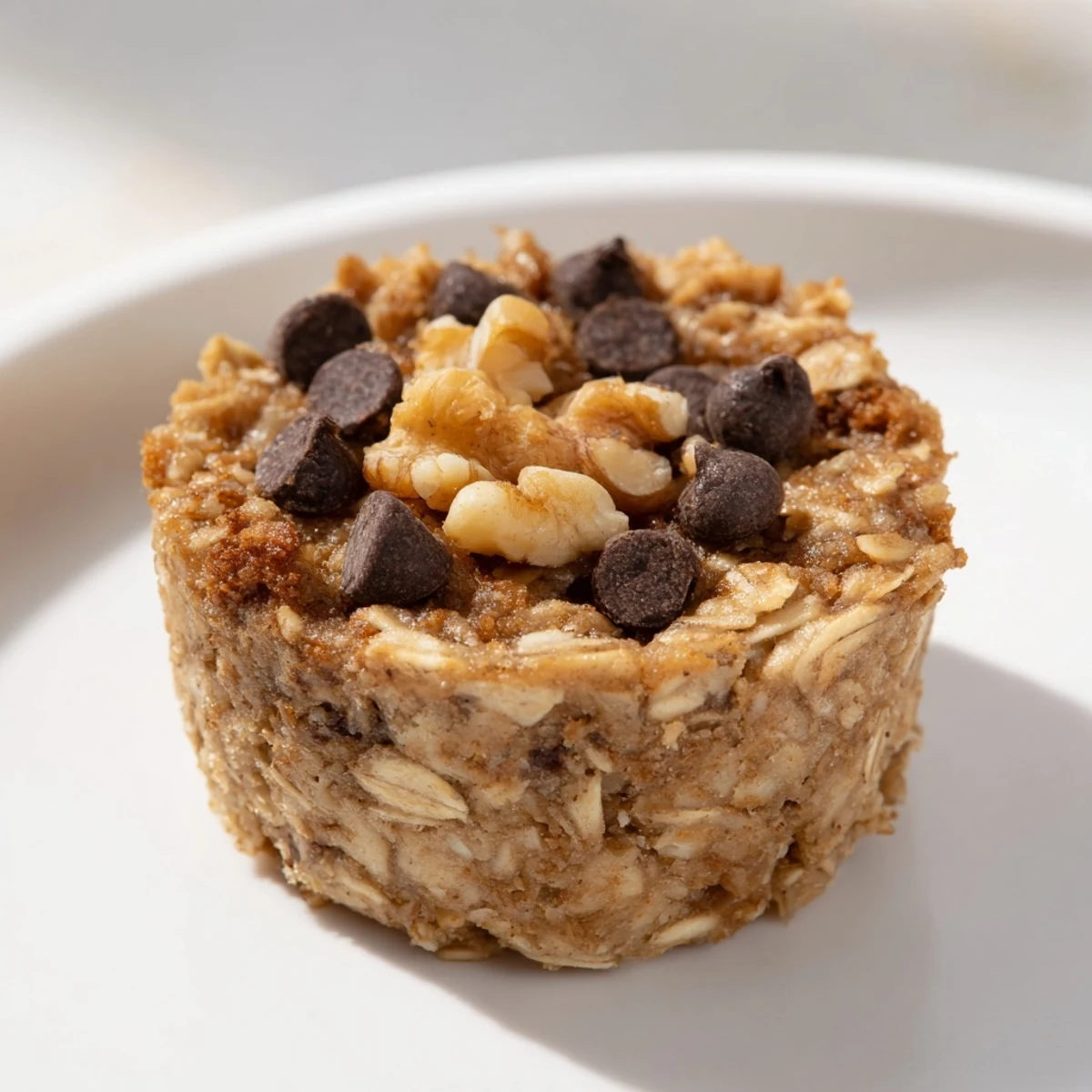 Golden baked oatmeal cups, brimming with fresh berries, perfect for a quick and wholesome breakfast.