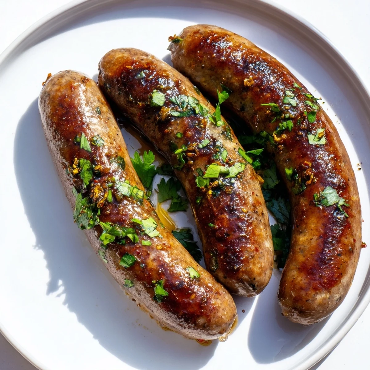 Close-up of succulent Tunisian merguez sausage with visible spices, perfect for grilling up tonight!