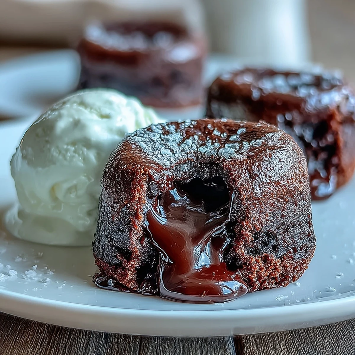 Richly plated Chocolate Lava Cakes with Espresso dusted with powdered sugar, ready to be enjoyed as a decadent dessert.