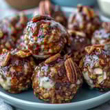 Wholesome energy balls with oats, peanut butter, and chocolate chips—ideal for soccer game snacks.  