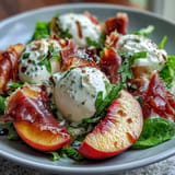 Burrata Peach Summer Salad Prosciutto
