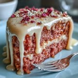 Elegant Bridal Shower Rosé Velvet Cake with moist crumb and rich buttercream.