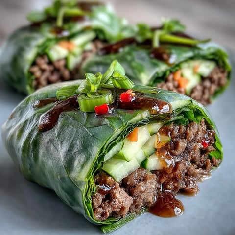 Freshly assembled Thai Basil Beef Rolls sit on a platter, showcasing tender beef, crisp cucumber, and carrots wrapped in translucent rice paper.