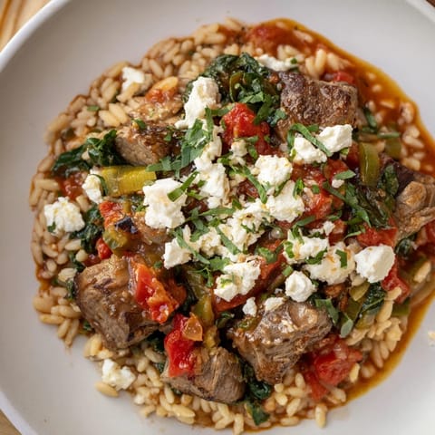 Smoky Mediterranean Lamb Orzo