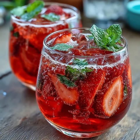 Strawberry Lemon Sparkling Drink