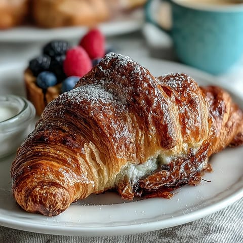 Vibrant Mothers Day brunch board with flaky croissants, fresh berries, and mimosas for a festive morning celebration.