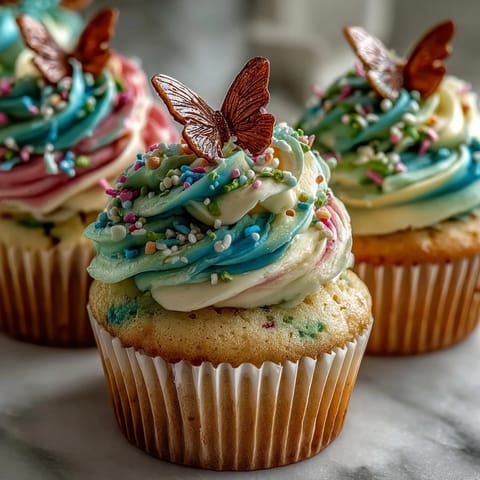 Spring Cupcakes Butterfly Buttercream