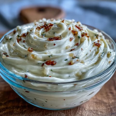 Velvety garlic aioli sauce made from scratch, bursting with rich flavor—perfect as a sandwich spread or veggie dip.