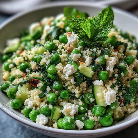 Spring Pea Mint Couscous Salad