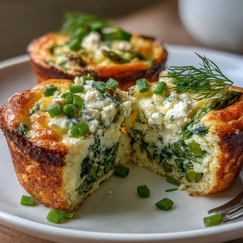 Spring Frittata Muffins bursting with asparagus, peas, and spinach for a vibrant, healthy breakfast.