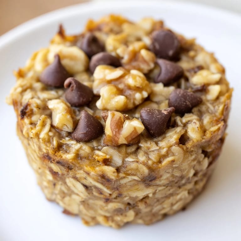 Warm, chewy baked oatmeal cups, showcasing a dusting of cinnamon and ready for your favorite toppings.