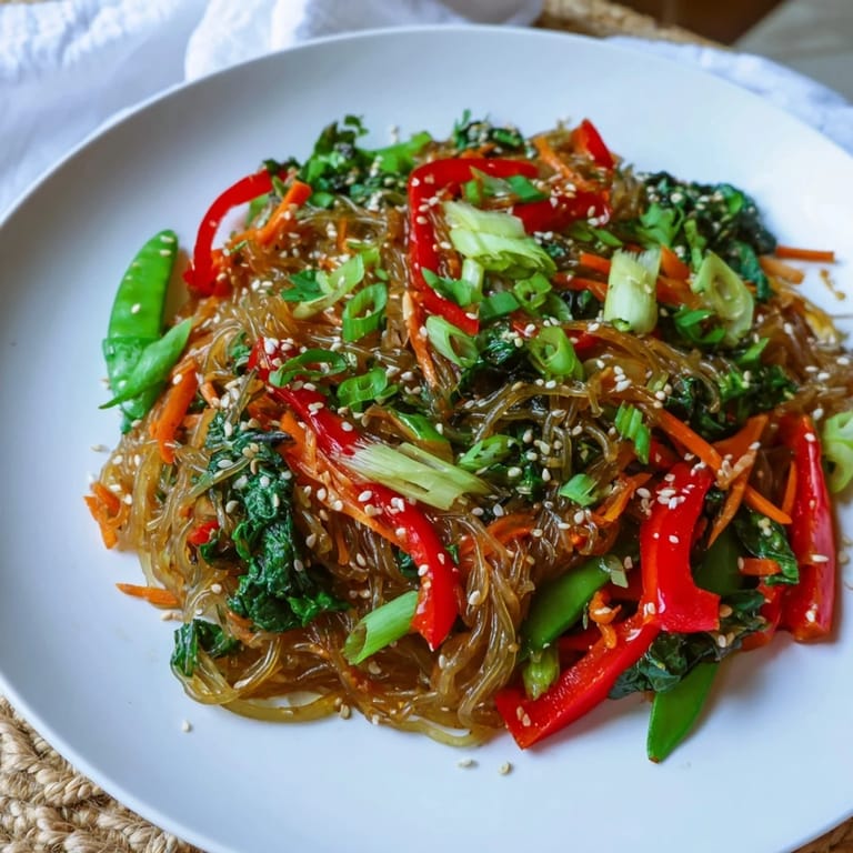 Fresh ginger and garlic sauce glistens over colorful vegetables in a quick, easy vegan dinner.