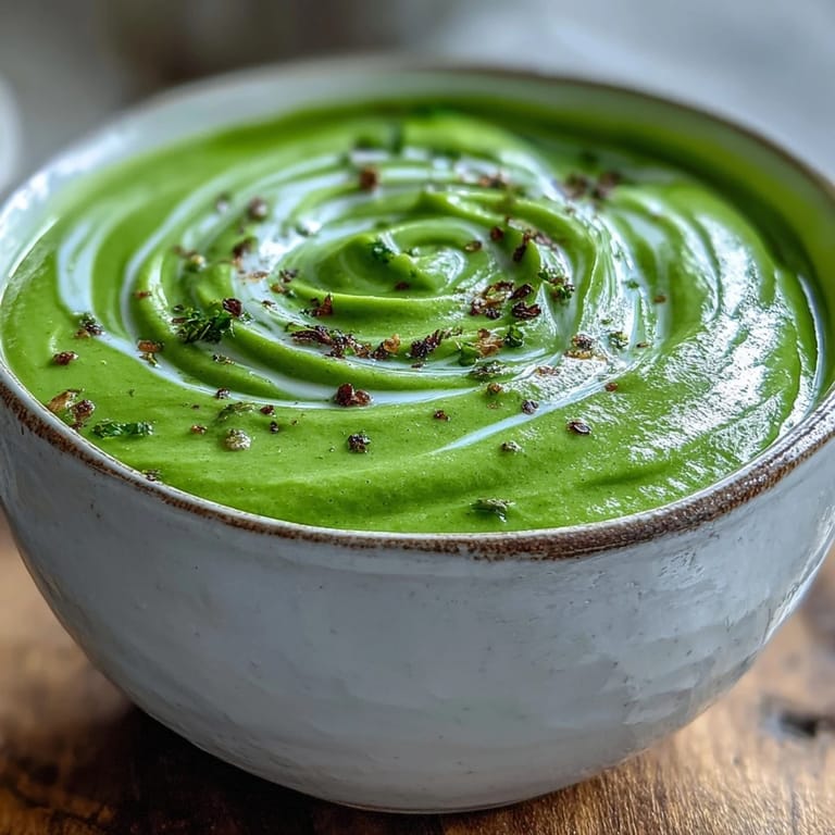 Velvety homemade Spinach Soup with tender greens, aromatic onion, and garlic, perfect for a light vegetarian lunch.