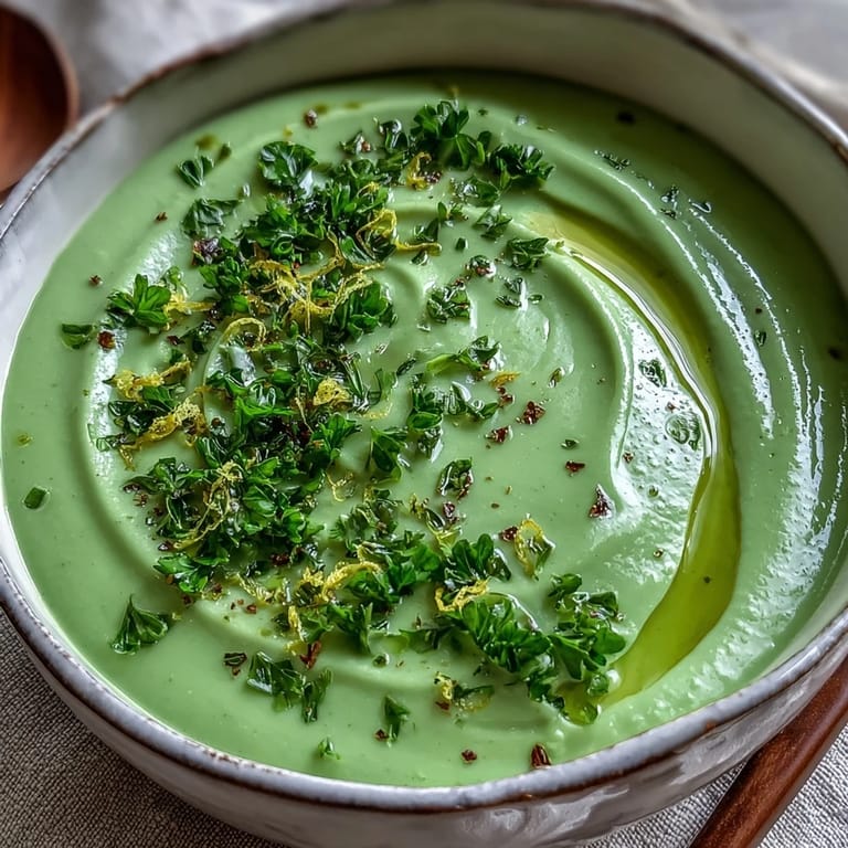 Hot Zucchini Soup with silky texture, served beside crusty bread and a glass of crisp white wine.