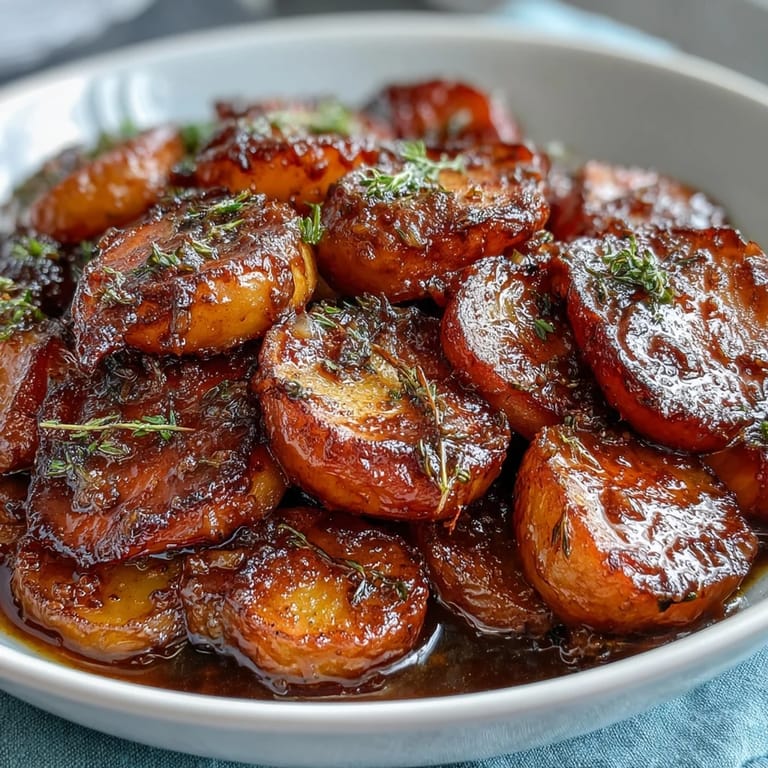 Classic Southern Candied Yams with Brown Sugar Syrup, tender slices coated in buttery cinnamon-vanilla glaze, perfect holiday side dish.