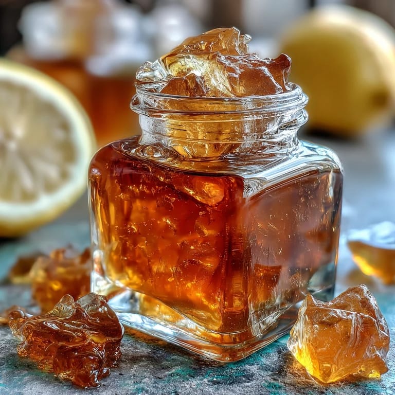 Homemade Dandelion Jelly with Fresh Lemon and Honey: vibrant yellow jelly infused with foraged petals, zesty lemon, and golden honey for a unique preserve.  