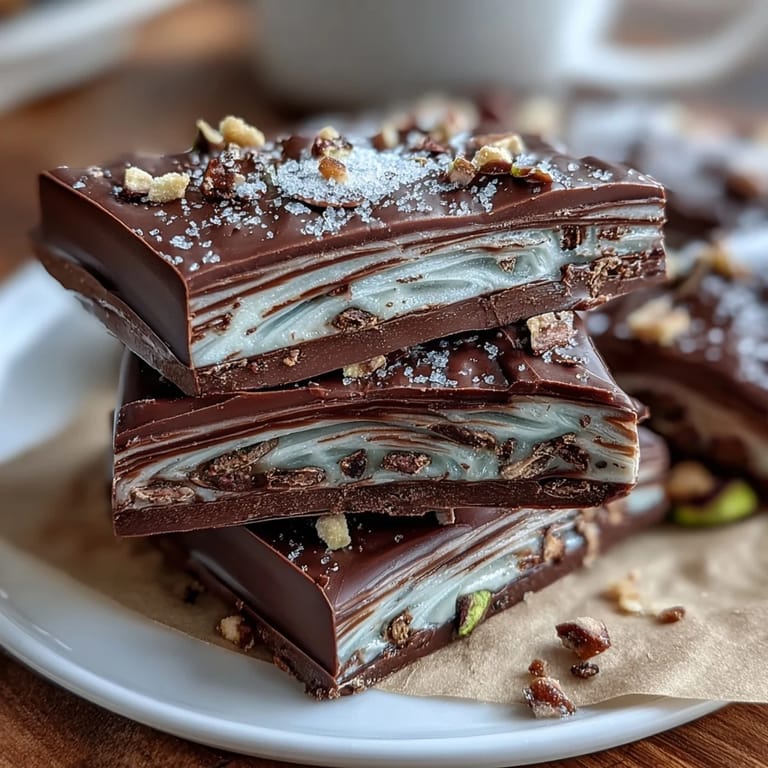 Crunchy kataifi and velvety pistachio cream layered between silky milk and dark chocolate in this viral Dubai-inspired dessert treat.
