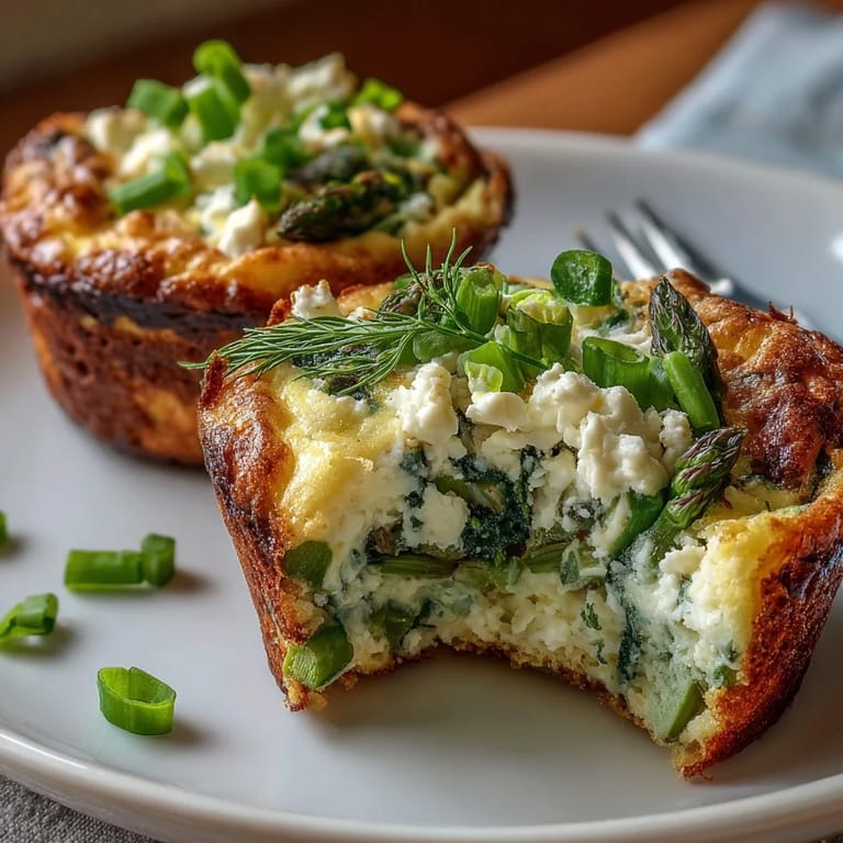 Fluffy egg muffins loaded with feta, fresh herbs, and colorful spring vegetables—perfect for meal prep.