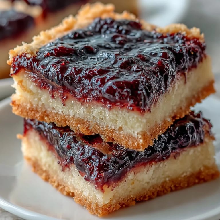 Tangy, golden blackberry lemon bars with a sweet shortbread base.