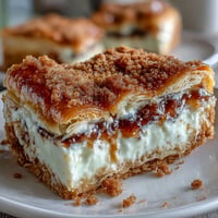 Easy Cinco de Mayo Sopapilla Cheesecake Bars with flaky dough and cinnamon-sugar topping on a dessert platter.